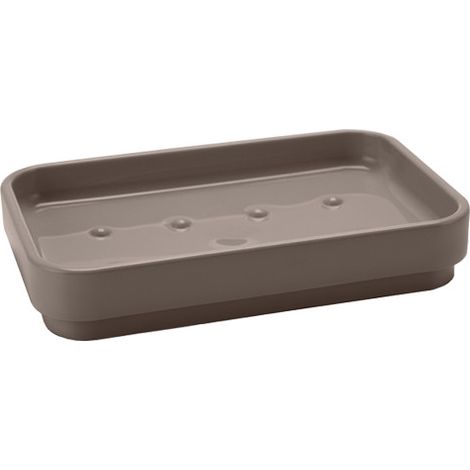 Portasapone d'appoggio in plastica riciclata 6398 Gedy serie SEVENTY Tortora (1/4)