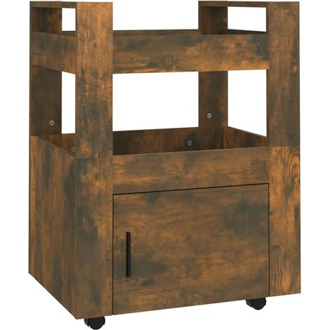 Maison Exclusive - Carrello da Cucina rovere fumo 60x45x80 cm Legno Multistrato