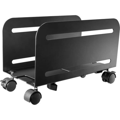 EW1291 Support pour Ordinateur de Bureau, Support PC avec Roues, Protège de la Poussière et de la Saleté - pour la Maison et Le Bureau, Base Réglable avec 4 Roues Pivotantes, Noir (1/5)