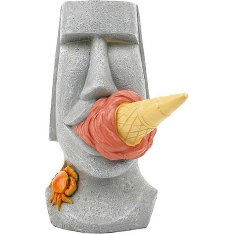 Statue de glace, sculpture de bureau, pot de fleurs de l'île de Pâques, art floral, décoration intérieure C (1/5)