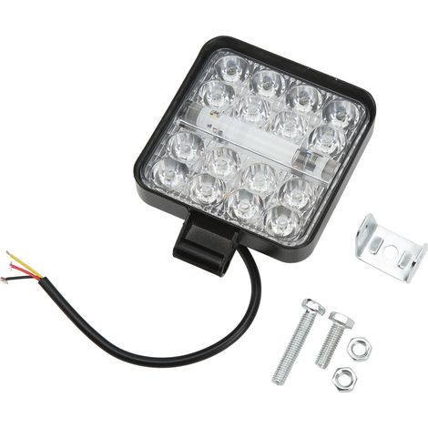 Projecteur LED étanche universel - 3000LM, 48W, 9-60V - Pour voiture, moto, camion - Format carré (1/5)