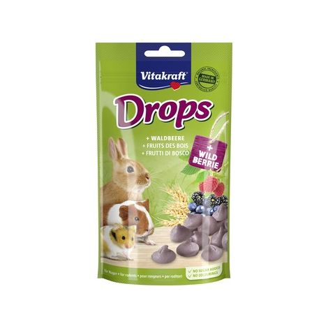 Gouttes Vitakraft 75 g Fruits des bois – Friandises savoureuses pour rongeurs