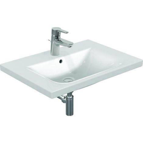 Lavabo-plan Connect 700 mm avec surface de dépose à gauche et à droit e (1/5)