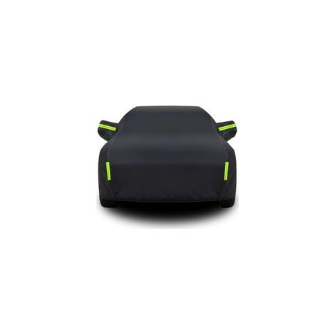 Housse de voiture complète compatible avec VW EOS 2 portes 2006-2015 Housse extérieure en coton, anti-poussière, anti-grêle et anti-neige, housse de protection étanche pour voiture, noire-Crezuo