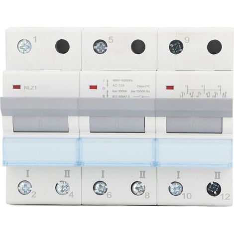 Commutateur manuel MTS 125A – Rail DIN 35mm – Double alimentation 400V CA – Verrouillage triphasé – Industrie (1/5)