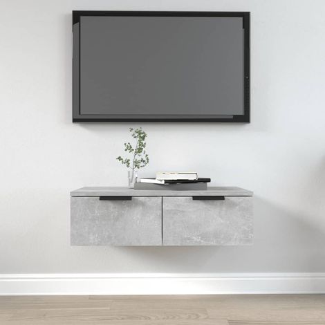 vidaXL Wandregal Grau Beton 68x30x20 cm Ingenieurholz