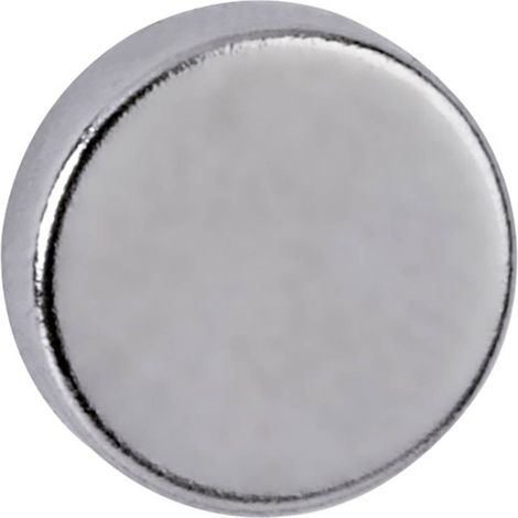 Maul Magnete neodimio (Ø x A) 10 mm x 3 mm disco Argento 10 pz. 6166396 (1/5)