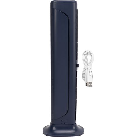 Monitor-Tischventilator mit 3 Geschwindigkeiten, ohne Rotorblätter, wiederaufladbar, leistungsstark, sicher, klein, zum Anbringen, für Büro und Wohnzimmer, blau (1/5)