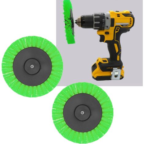 Tête de brosse verte de 3,5 pouces pour perceuse (1/5)
