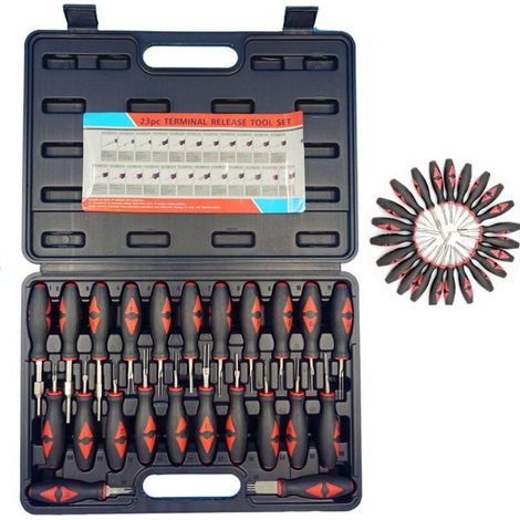 Kit de herramientas de reparación de automóviles para quitar terminales eléctricos de 23 piezas (1/4)