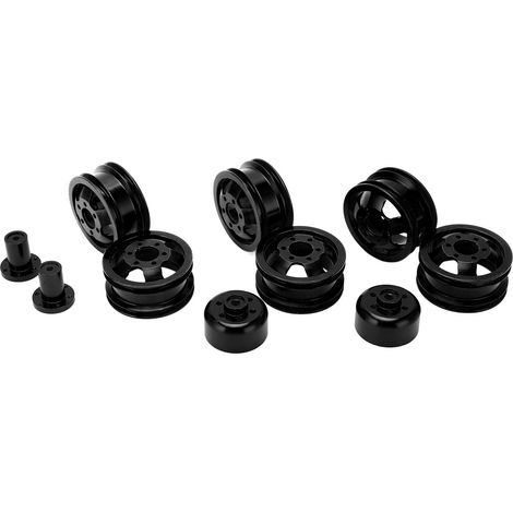 Moyeu de roue RC en alliage d'aluminium haute précision et résistance à l'usure pour voitures RC WPL C14 24 34 44 B14 24 16 36 Noir (1/5)
