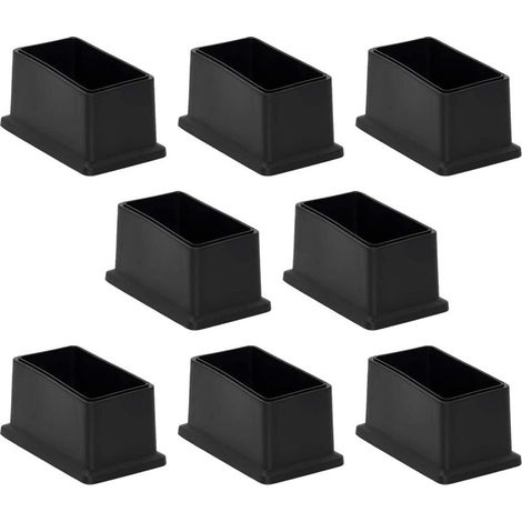Lot de 8 embouts rectangulaires pour pieds de chaise en PVC non marquants - Protection du sol 25 x 50 mm (1" X 2") (1/5)