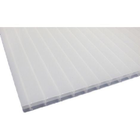 Plaque polycarbonate alvéolaire 16mm - Coloris - Opaline, Epaisseur - 16 mm, Largeur - 98 cm, Longueur - 2 m