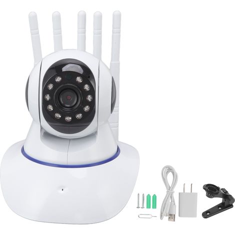 Caméra de surveillance sans fil HD WiFi 2.4G Détection de mouvement Suivi automatique Vision nocturne Audio bidirectionnel Prise US (1/5)
