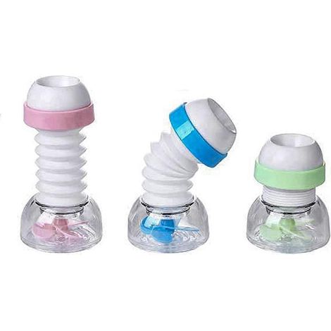 3er-Set Wasserfilter für Küchenarmaturen, spritzfrei, für Dusche und Wasserhahn, wassersparend