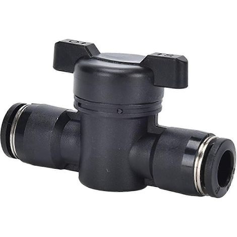 Vanne à bille Buc à connexion rapide et déconnexion facile, portable, contrôle précis, vanne de régulation du débit d'air par simple pression pour tubes PU et accessoires-BUC 8mm (1/5)