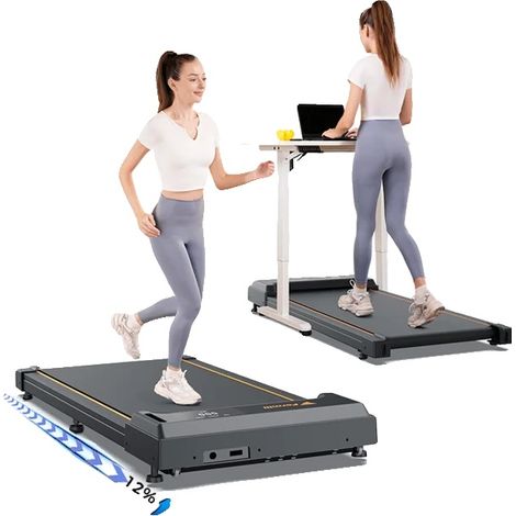 Tapis de course, moteur de pointe de 2,5 CV, inclinaison réglable de 0 à 12 %, capacité de charge maximale de 120 kg, plage de vitesse de 1 à 6 km/h, dimensions 1160 x 485 x 106 mm (1/5)