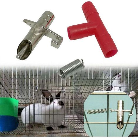 10 pièces/lapin distributeur automatique eau de mamelon pour rongeurs abreuvoir lapin mamelon outils abreuvement buveur pour lapins couleur aléatoire (1/4)