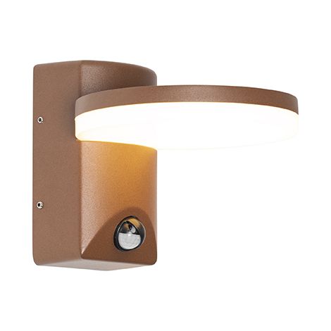 Outdoor Wall Light Rust Brown Incl. LED IP54 Motion Sensor - Esmee