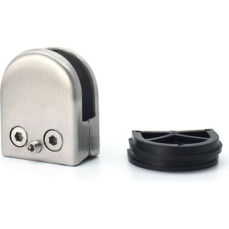 Edelstahl-Glasklemmen (4/8 Stück), verstellbarer Flachrückseiten-Glashalter für 8-12 mm Glas (4 Stück) (1/5)