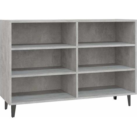 Maison Exclusive - Credenza Grigio Cemento 103,5x35x70 cm in Legno Multistrato (1/5)