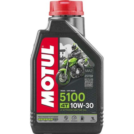 Huile moteur Motul 10W30 1L 5100 4T Technologie Ester / Motos (1/4)