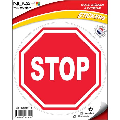 Panneau Stop - Vinyle adhésif Ø180mm - 4031637