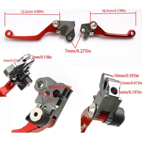 Kompatibel mit Honda CRF250R CR450R Modellen 2004 2005 2006: Kupplungshebel, rechter Bremshebel. (1/4)