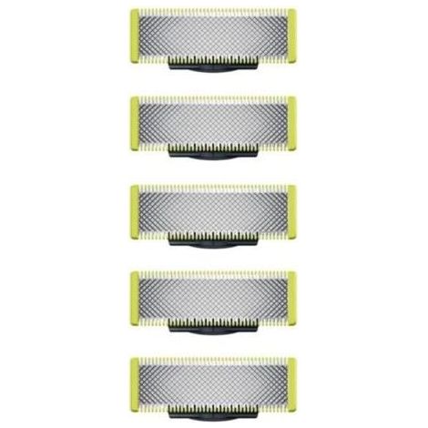 Applicable Cellfast – Lot de 5 lames de rasoir OneBlade – Lame double face avec protection – Rasage précis jusqu'à 4 mois – Pour contours et barbe