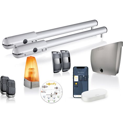 SOMFY 1241955 - Motorisation portail battant SGS Essential Connect - Pilotable à distance avec smartphone et assistants vocaux