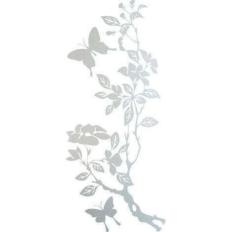 Stickers Dépoli - Fleurs Papillons - 317x727 cm (1/3)