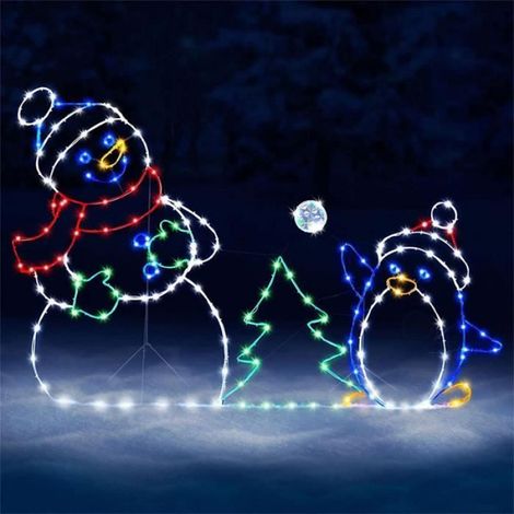 Guirlande lumineuse boule de neige animée, Lumière de Noël pour décoration intérieure et extérieure (1/4)