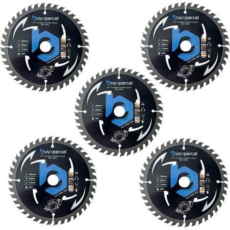 5x BAP Trade Pro Circular Saw Blade 165mm X 20 40 Teeth Carbide Tipped Long Life (1/5)