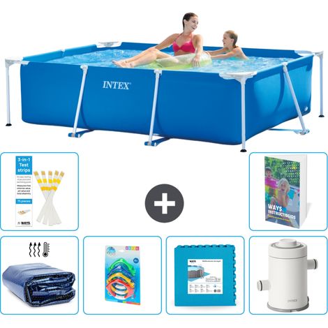 Intex Piscina con estructura Rectangular - 220x150x60 cm - 7-piezas  S55