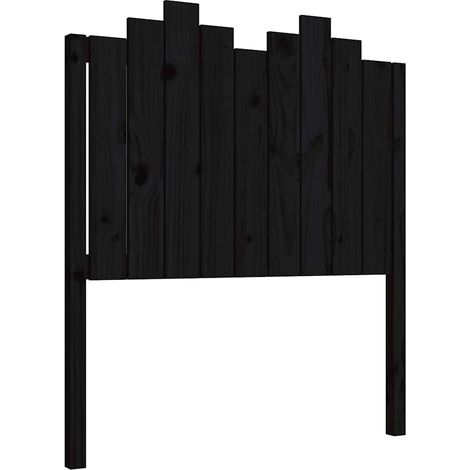 Maison Exclusive - Cabecero de cama madera maciza de pino negro 9