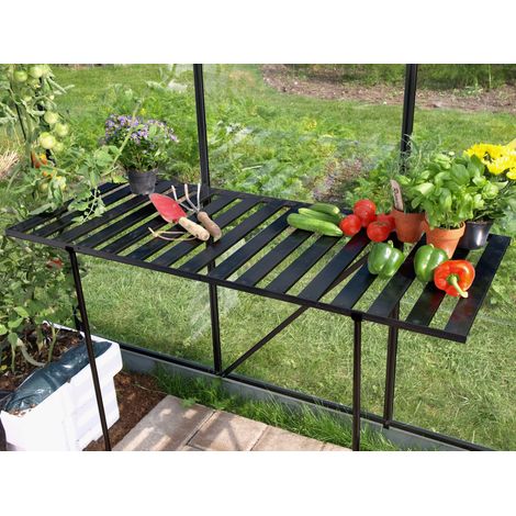 Vitavia Pflanztisch für Gewächshäuser, abklappbar, schwarz, 120 x 56 x 81 cm (1/5)