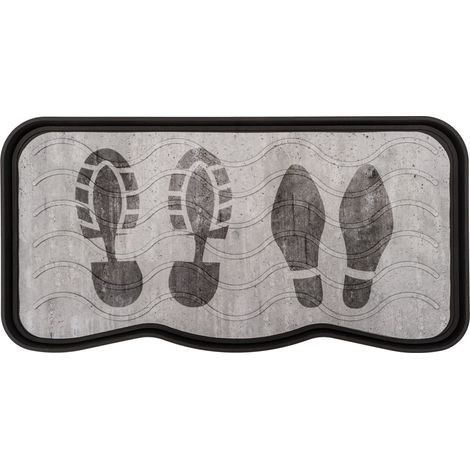 TrendLine Schuhabtropfschale Fußabdrücke 75x38x2,5cm Bodenmatte Türmatte