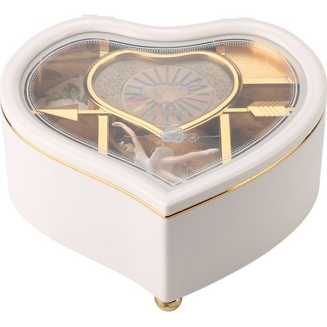 Cœur dansant ballet boîte à musique bijoux tournante coffret cadeau (1/5)