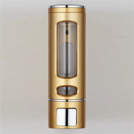 Distributeur de savon mural manuel - Sur pied et rechargeable - 90 x 60 x 220 mm - Or - ABS - Pompe à savon sur pied - Cuisine - Salle de bain - Douche - 400 ml (1/5)