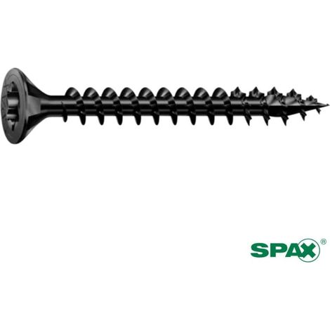 VBA SPAX TF T-STAR plus 4X40 Filetage Partiel Acier Noir BLAX avec Pointe 4CUT (1/2)