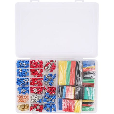 Ensemble de tubes rétractables pour terminaux de sertissage, 678 pièces, Kit pressé à froid, composants électriques (1/5)