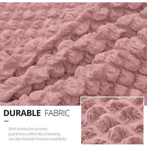 Housse de Canapé 2 Places avec Jupe, Durable Lavable Haute élasticité Extensible, Facile à Installer (Taille M 2 Places, R (1/4)
