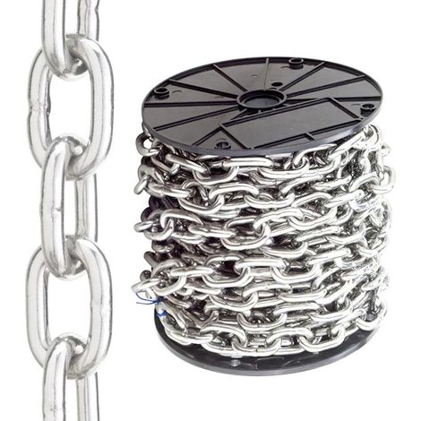 Cadena En Rollo Zincada 7 mm.(Rollo 26 metros) (1/3)
