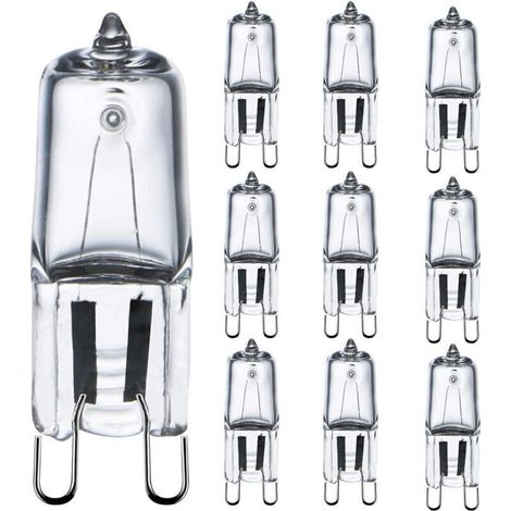 G9 42W (44W) Dimmbare warmweiße 2800K Glühbirne, G9 Halogenlampe für Innenbeleuchtung 230V G9 Kapsellampen, 10er-Pack [Energieklasse G]