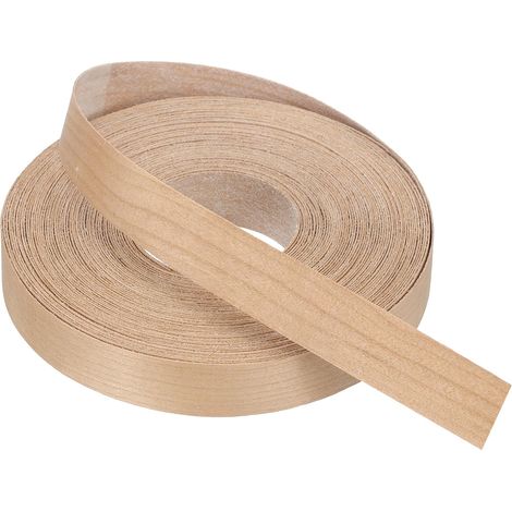 Bande de Chant 15.2m x 19mm, Bande Bordure Meuble Masquage de Bois Préencollé, Placage Contreplaqué Flexible Thermofusible pour Restauration Bords Meuble Étagère Panneaux, Cerisier (1/5)