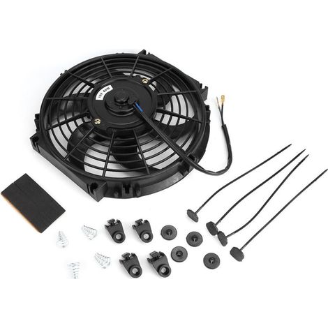 Radiateur électrique 10 pouces, ventilateur mince Push/Pull 12V avec accessoires d'installation (1/5)