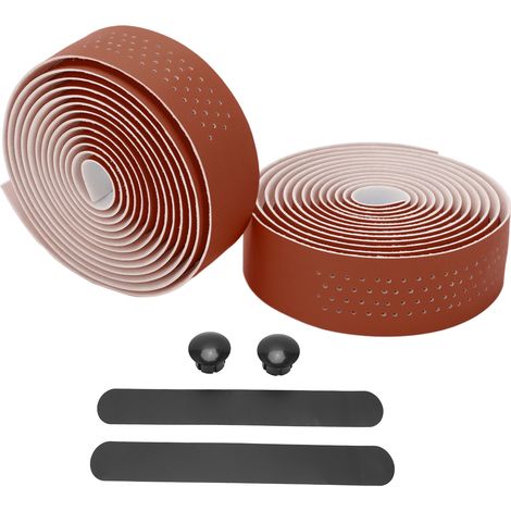 Ruban de guidon vélo anti-dérapant absorbant la transpiration, accessoire cyclisme marron (1/5)