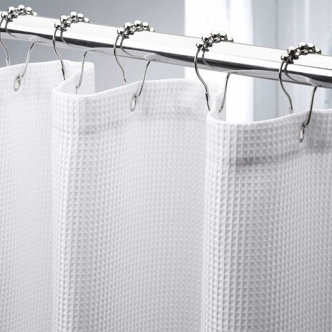 [NEVER USED] Waffle Shower Curtain, Heavy Duty Fabric Shower Curtains With Waffle Weave Hotel Quality Bathroom Shower Curtains, 72 x 72 Inches