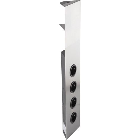 CARESSI Steckdosenelement 4ST46-58 4 Steckdosen Edelstahl