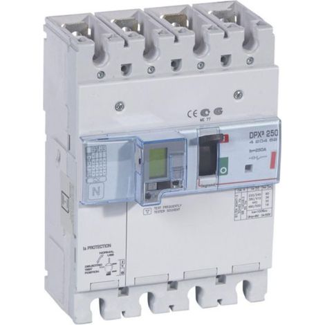 Interruttore differenziale elettronico con unità di misura DPX³250  potere di interruzione 36kA 400V - 4P - 250A - LEGRAND - LEG420459